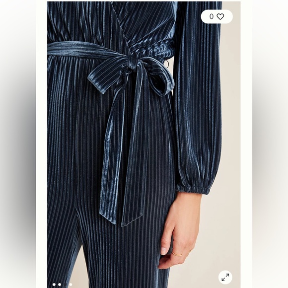 NWT Anthropologie Ali & Jay Samantha Velvet Wide Leg Jumpsuit - Picture 3 of 12
